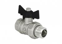 Кран шаровой латунный DeltaPro для ВОДЫ 3/4" ВР/НР баб, амер, НИК-Й VALFEX 11Б27фт1М (56/14)