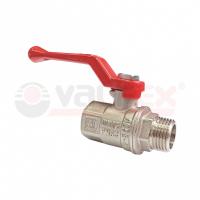 Кран шаровой латунный PREMIUM для ВОДЫ 1/2" ВР/НР рычаг, НИКЕЛИР-Й VALFEX 11Б27фт1М (48/12)